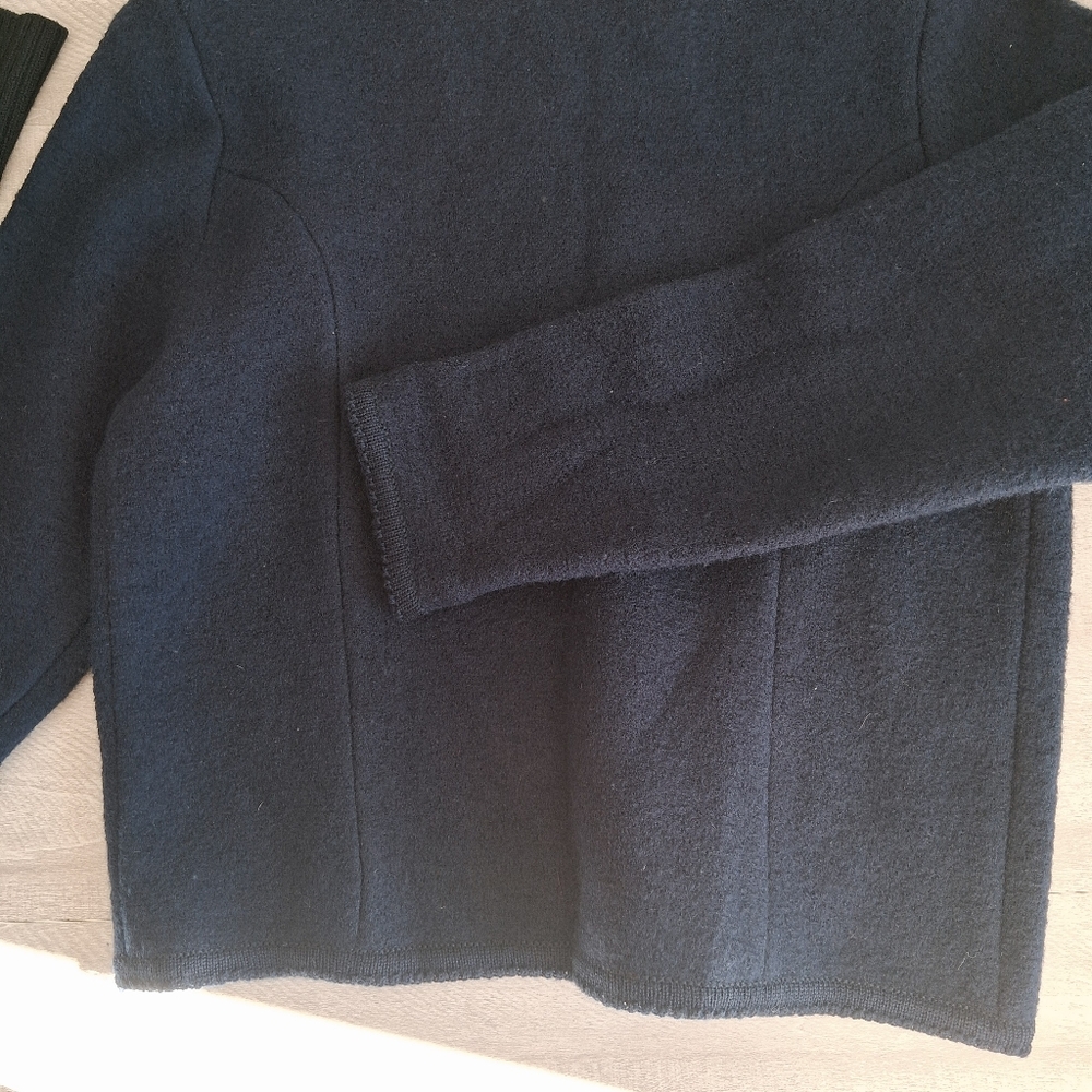 Vtg Tally-Ho Creation Blue Sweater Pollak Cardigan Button Size M - Picture 2 of 10